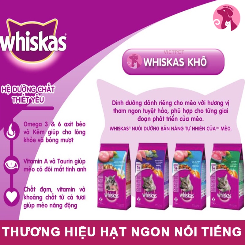 Whiskas - thức ăn cho mèo lớn dạng hạt
