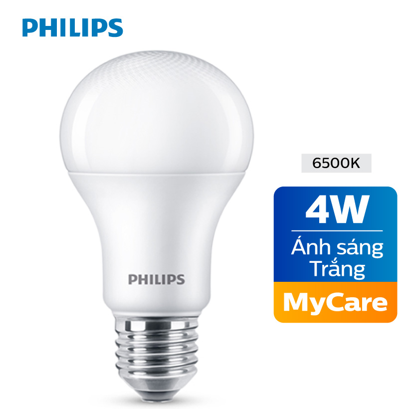 Bóng đèn led philips mycare 4w 6500k e27 a60 - ánh sáng trắng