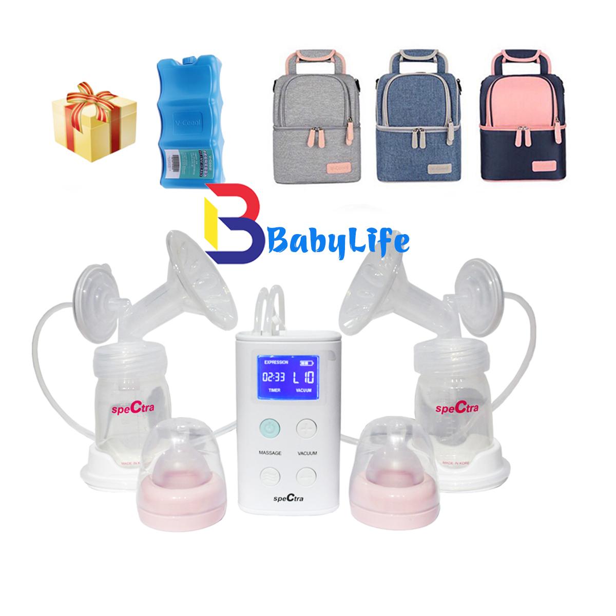Máy hút sữa Spectra 9 Plus 2022 - Combo quà tặng balo giữ nhiệt 2 tầng + đá khô