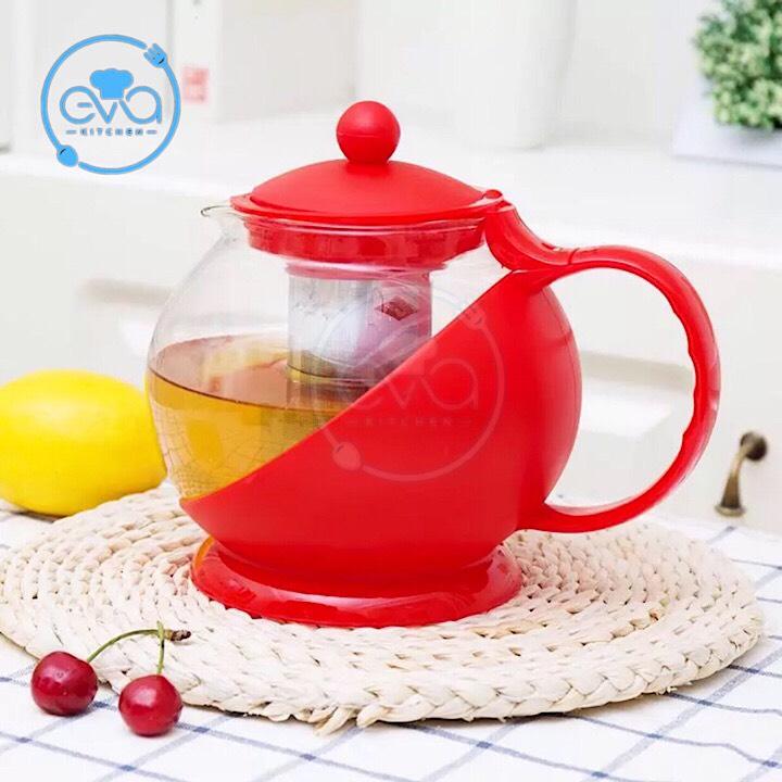 Bình trà thủy tinh ấm trà thủy tinh có lõi lọc 1250ml