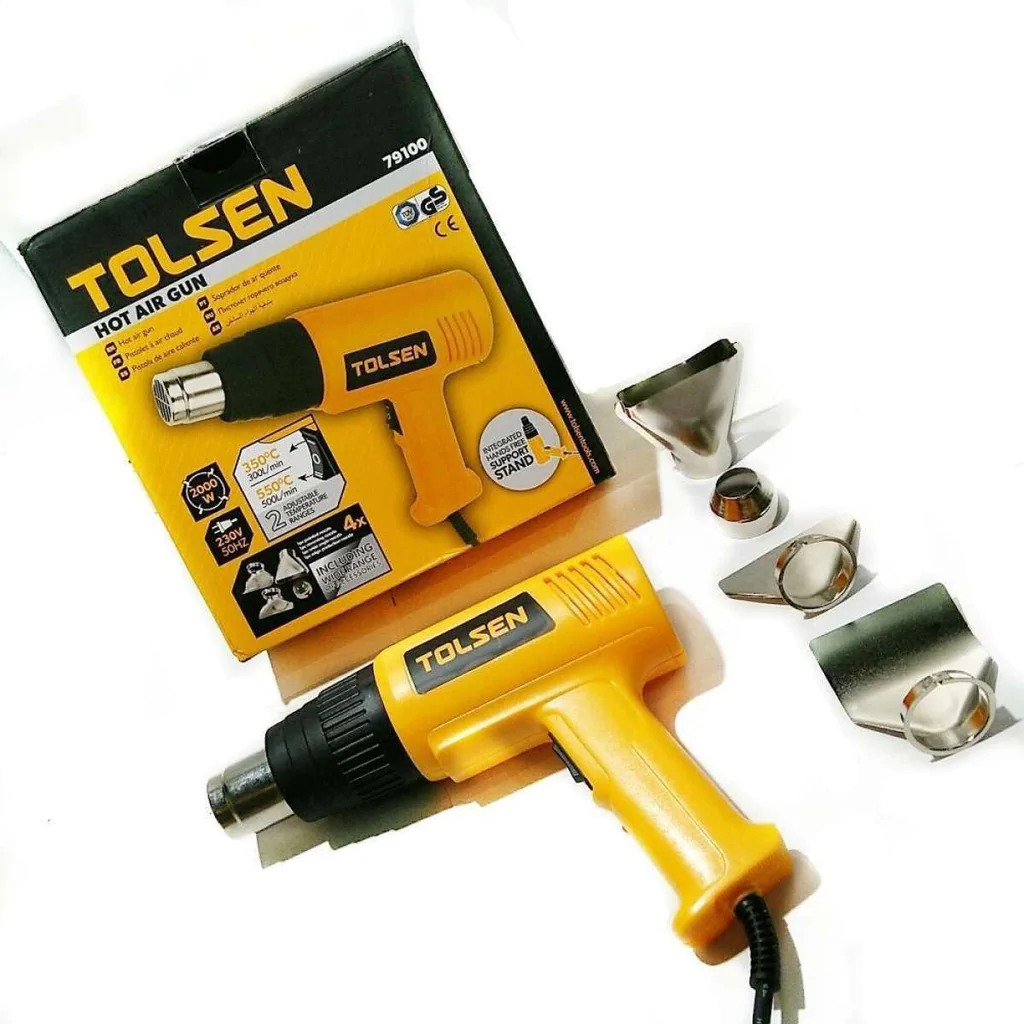 Máy khò nhiệt 1000w-2000w tolsen 79100 đầy đủ phụ kiện, bh 12 tháng tools and hardware