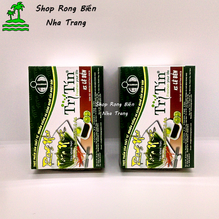 Combo 2 hộp rong nho tách nước Trí Tín hộp 200g - 1 hộp gồm 10 gói