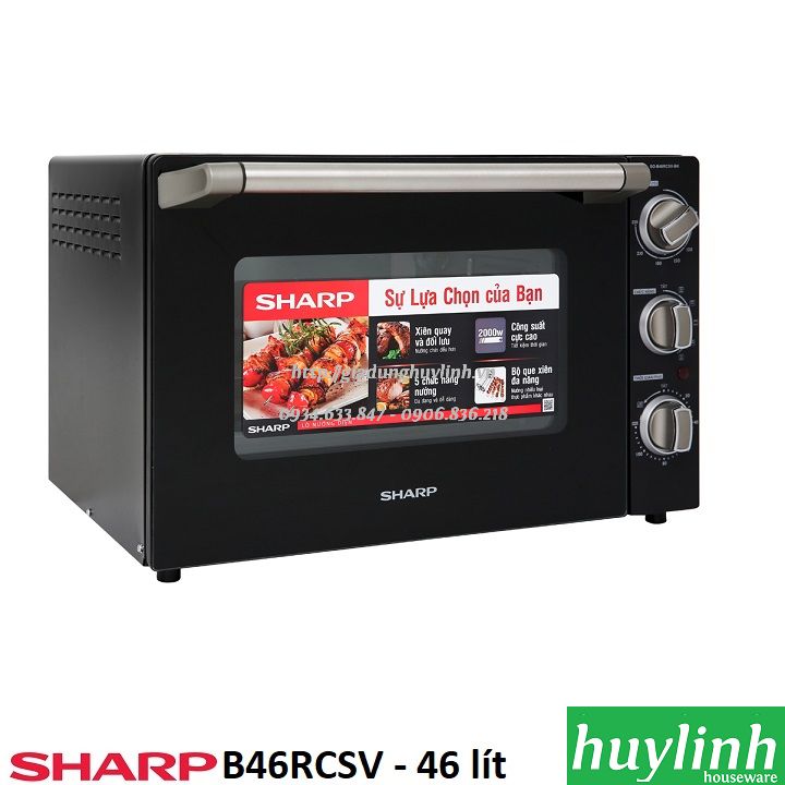 Lò nướng điện sharp eo-b46rcsv-bk - 46 lít