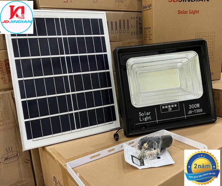 Đèn năng lương mặt trời chính hãng jindian jd-t300 công suất 300w