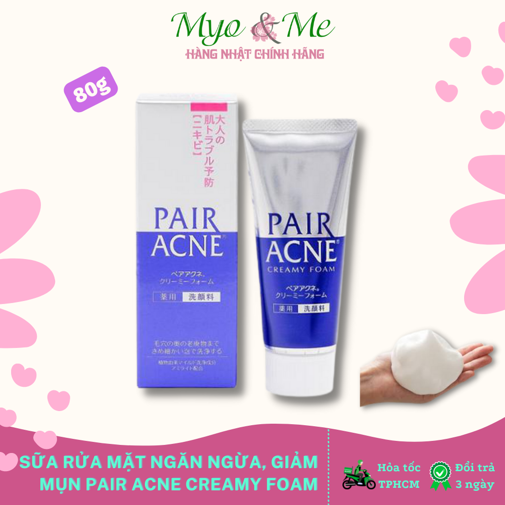 Sữa rửa mặt ngăn ngừa & sạch mụn PAIR Acne Creamy Foam 80g