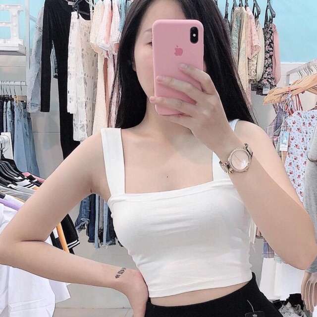 Áo 2 Dây Bản To Chất Thun Lạnh Cao Cấp Siêu Đẹp_Kèm Ảnh Thật + Sản Phẩm