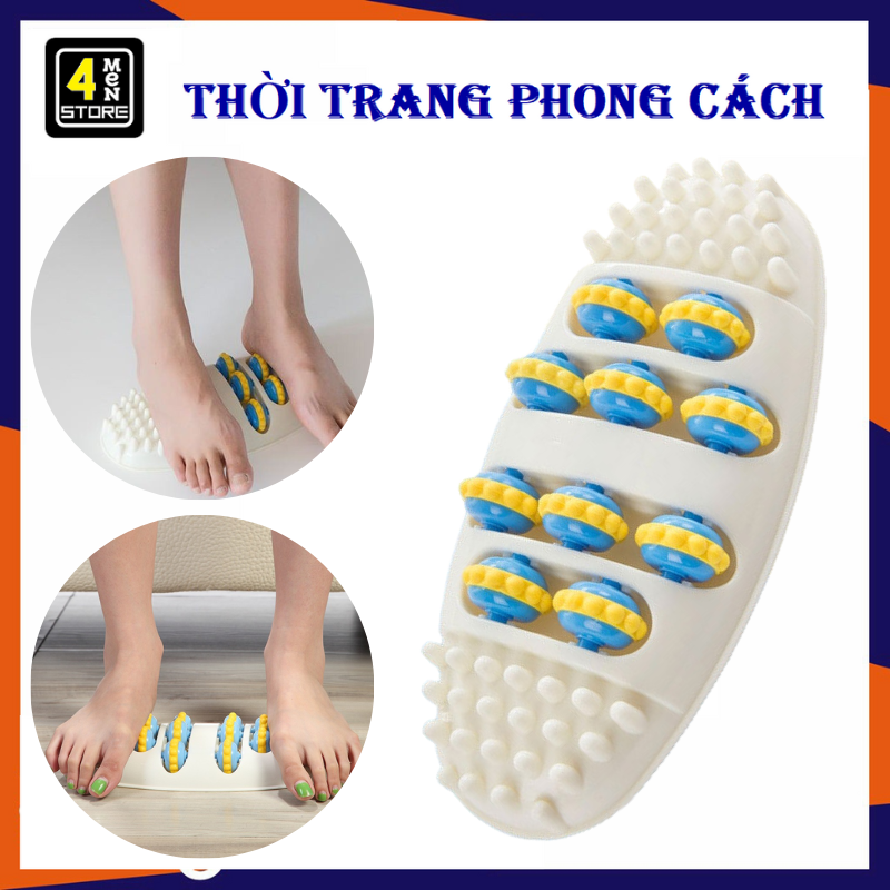 Dụng Cụ Massage Chân 10 Bi Giúp Lưu Thông Kinh Mạch, Bấm Huyệt Thư Giãn Hiệu Quả - Bàn Lăn Massage Chân Bằng Nhựa ABS Sang Trọng Tốt Cho Sức Khỏe