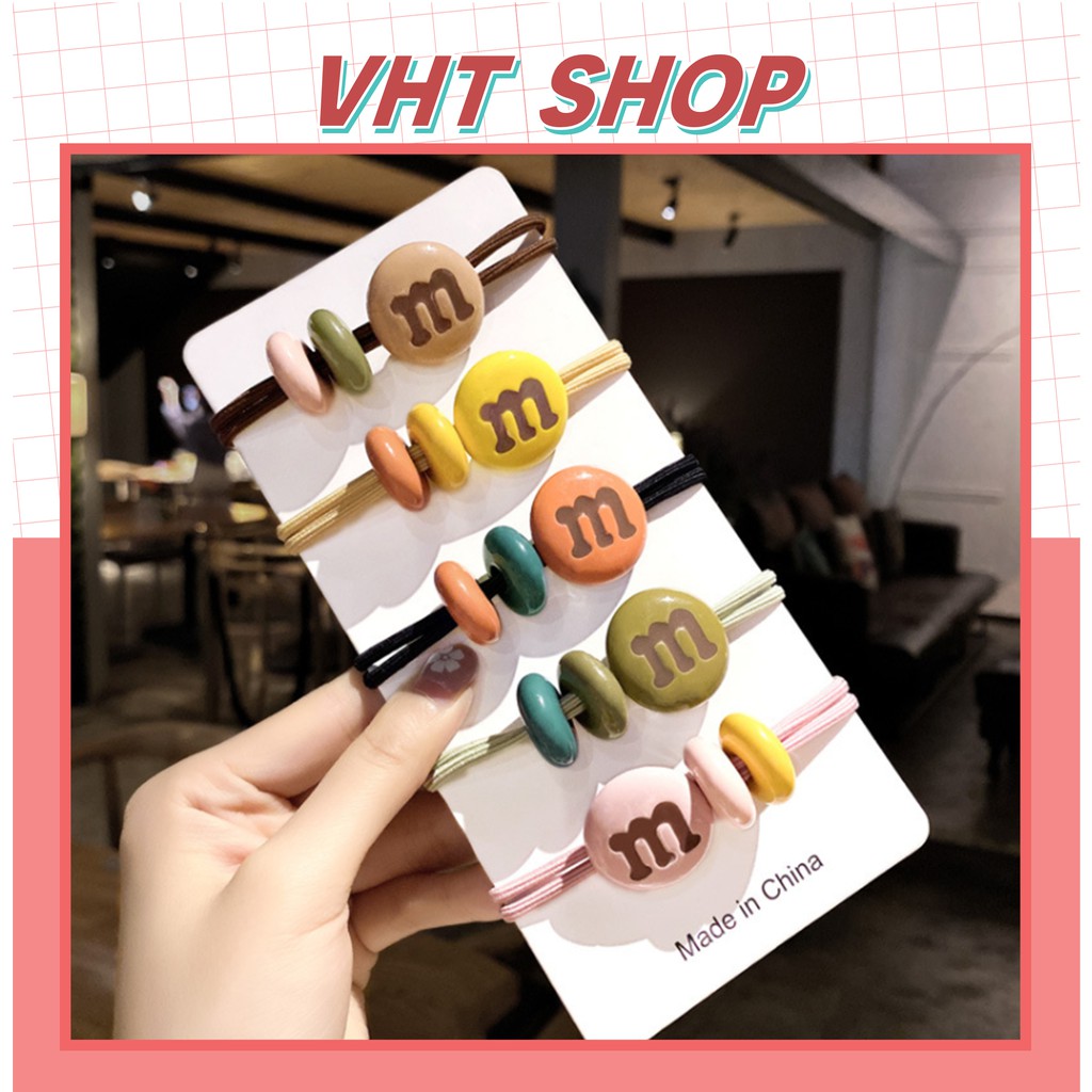 Dây buộc tóc,cột tóc chữ m xinh xắn nhiều màu p103 - vht shop