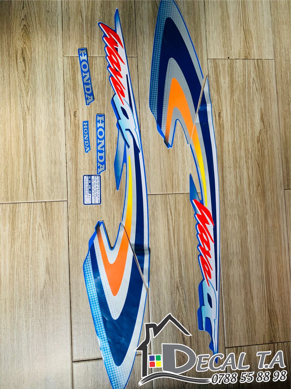 (Giá sỉ) Tem HONDA WAVE ALPHA 2002 màu xanh dương,chất lượng cao, không bay màu