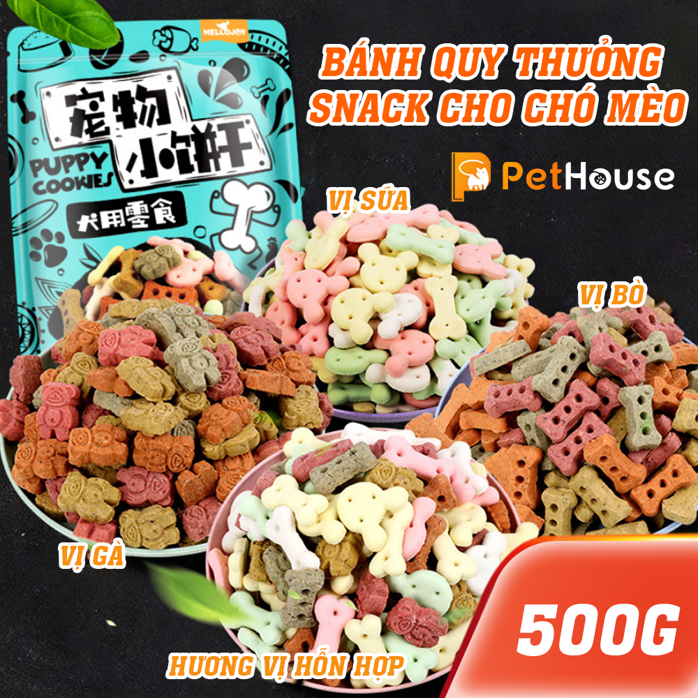 [HCM]Bánh quy vị sữagàbò (snack bánh thưởng) cho ch mèo (500g(