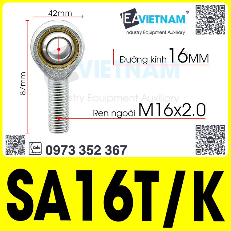 Vòng bi mắt trâu sa 16 t/k