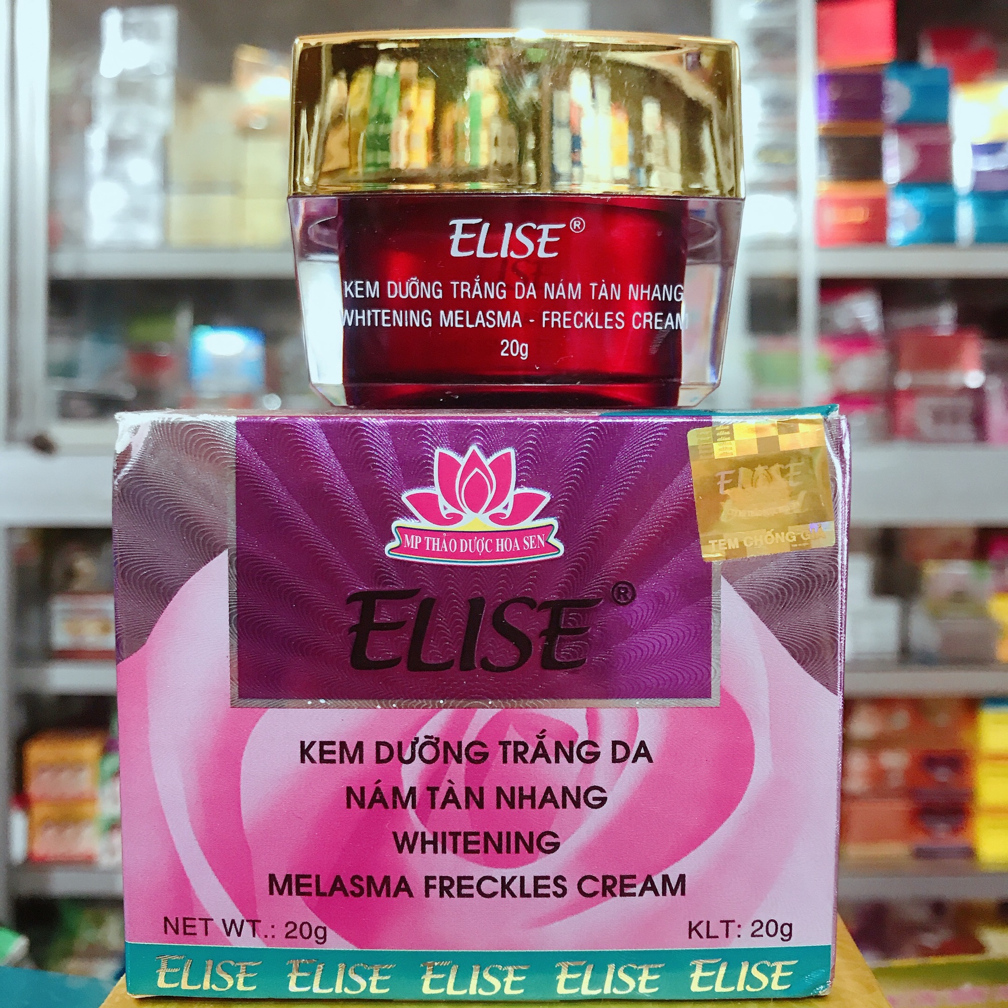 Kem Elise dưỡng trắng da ngừa nám tàn nhang 20-30g, kem trắng da cao cấp Elise