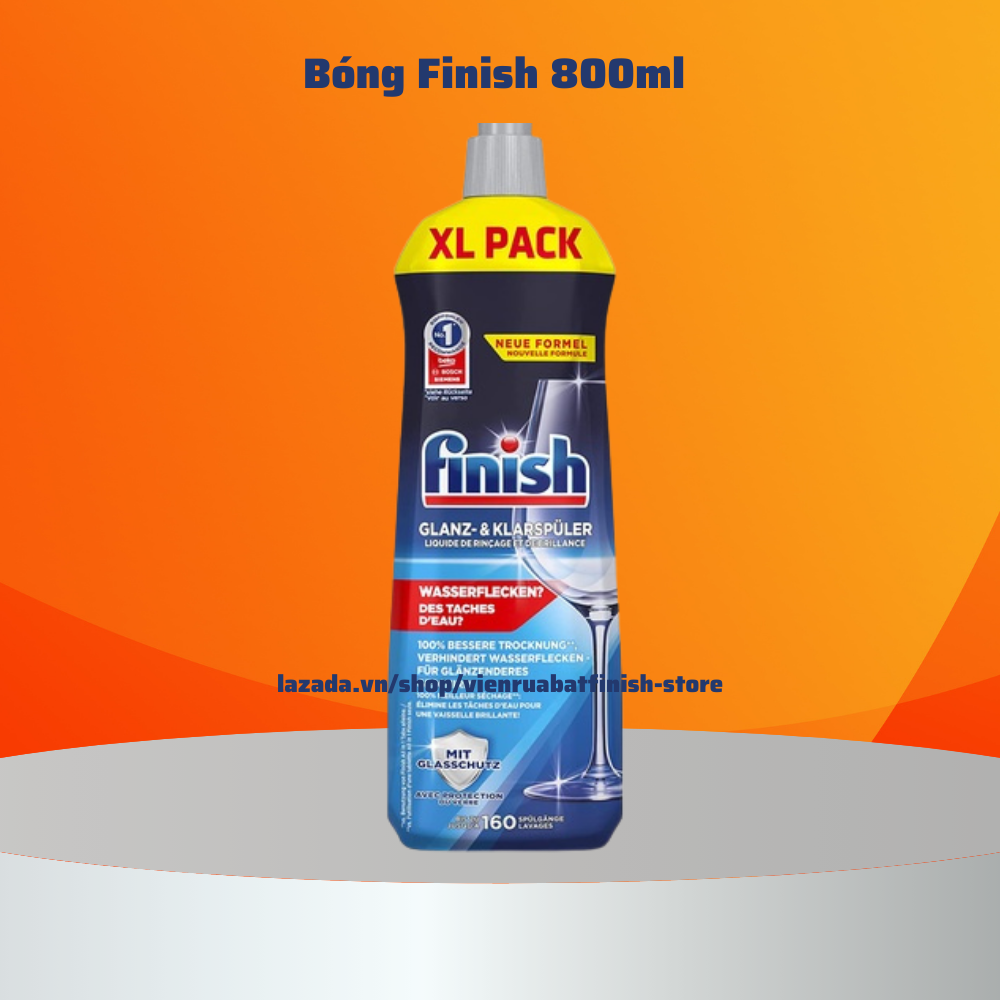 Nước Làm Bóng Finish 800ml Ngăn Đốm Nước Tạo Độ Sáng Bóng Hoàn Hảo Nhập Khẩu Châu Âu Chính Hãng