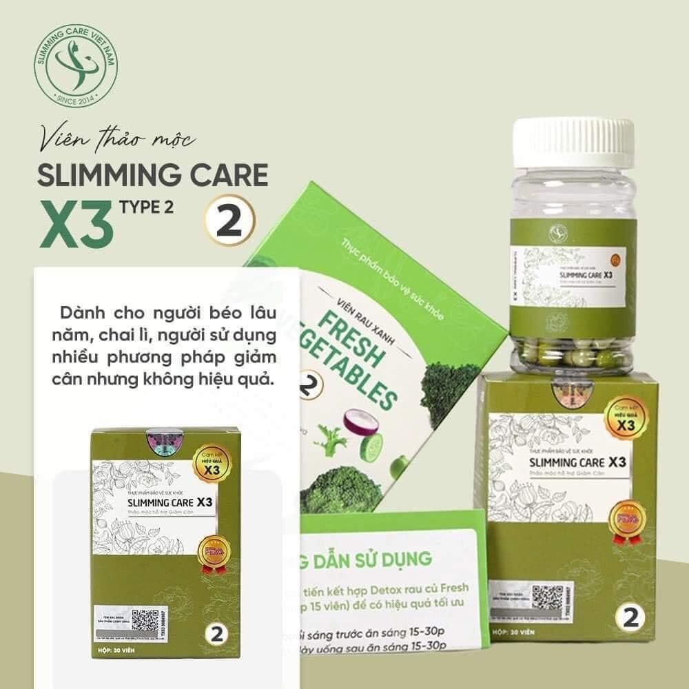 viên giảm cân slimming care x3 chính hãng - cải tiến 2 phiên bản hỗ trợ giảm cân, thanh lọc cơ thể (hộp 30 viên hoặc 15 viên + detox rau củ 15 viên) 6