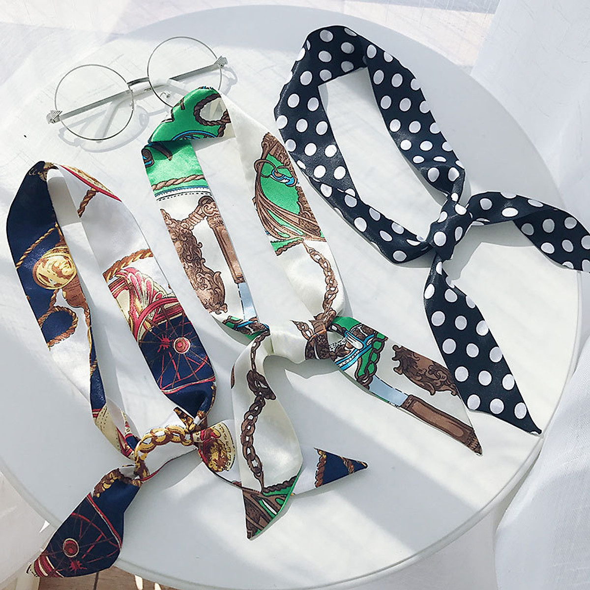 [SIÊU ĐẸP]Dải lụa buộc tóc, kiêm khăn quàng cổ, Kiêm nơ túi, kiêm nơ mũ, ... kèm túi đựng Sakuara (Giao mẫu ngẫu nhiên)