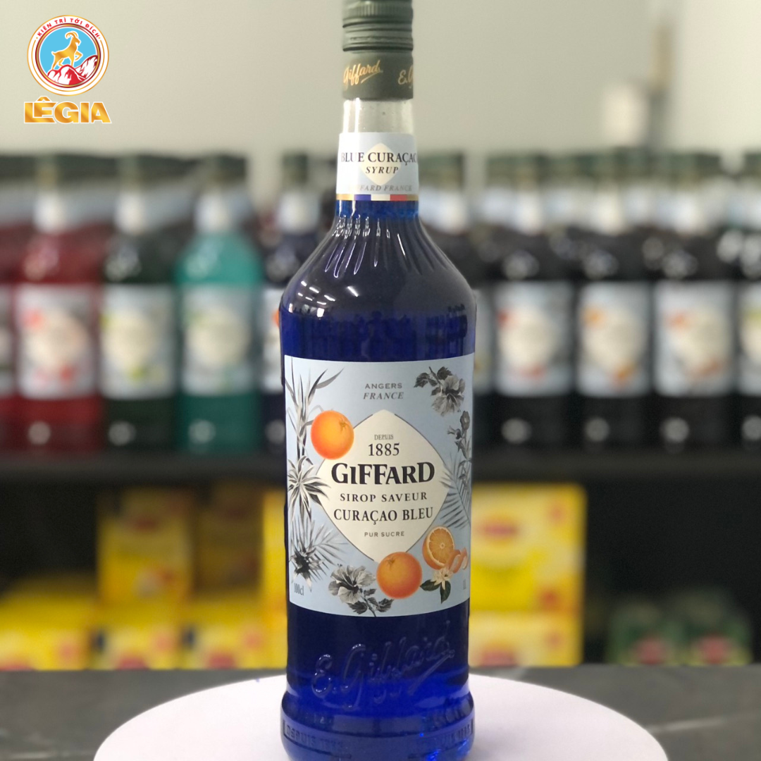 Siro giffard vỏ cam xanh 1l - giffard blue curacao syrup