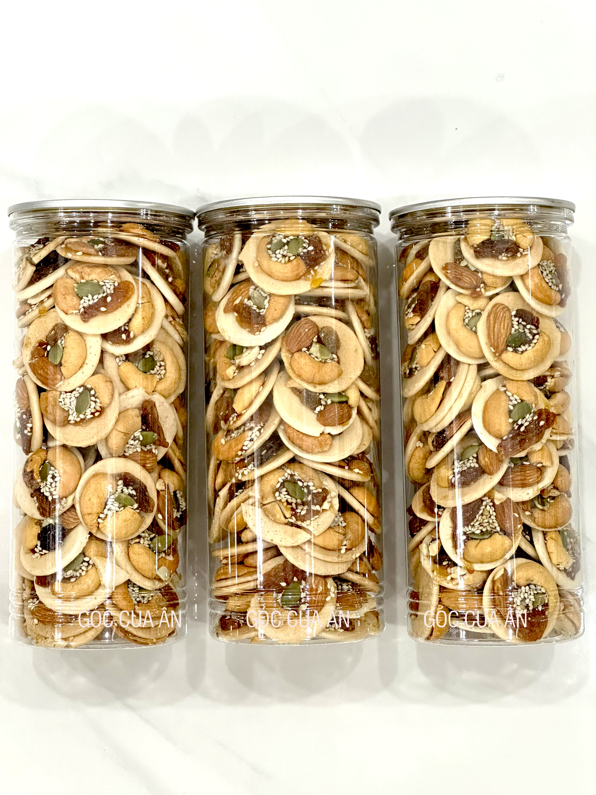 Bánh đồng tiền mix hạt dinh dưỡng hũ 500g