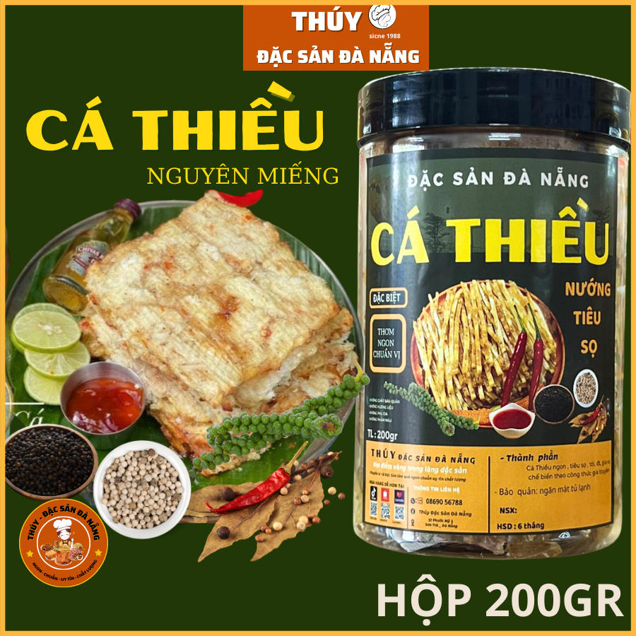 Cá thiều miếng hộp 200gr đặc sản đà nẵng thơm ngon chuẩn vị làm quà