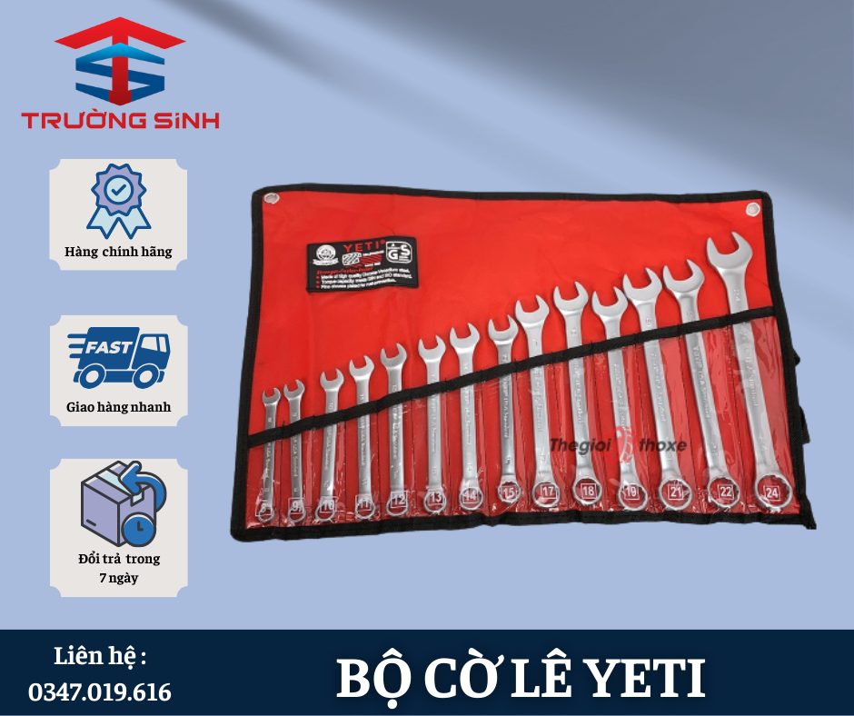 Bộ cờ lê vòng miệng 14 món Yeti