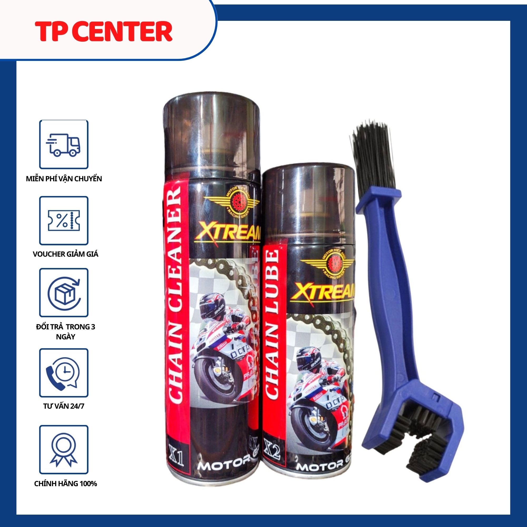 BỘ ĐÔI XỊT DƯỠNG SÊN , XÍCH MÔT , XE MÁY CAO CẤP XTREAM X2 400ML VÀ 5OOML TẶNG BÀN CHAI 3D