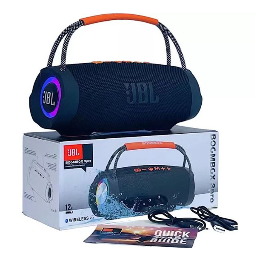 Loa bluetooth boombox 3 pro âm thanh siêu bass cực mạnh - loa karaoke công suất cực lớn tương thích mọi thiết bị