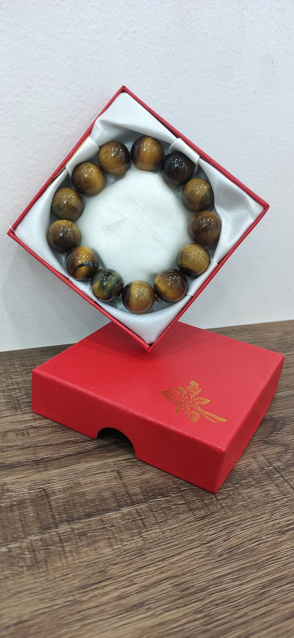 [HCM]Vỏng tay chuỗi hạt đá mắt cọp vàng 16 ly