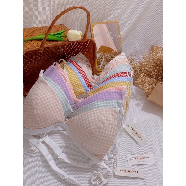 Áo bralette Mad Colours không gọng mút mỏng tone màu pastel ngọt lịm - Hàng handmade - The Heidi