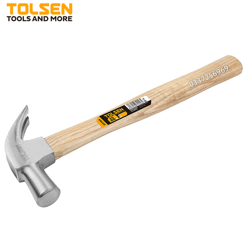 Búa sừng dê, búa nhổ đinh cao cấp dùng trong các xưởng 25mm thiết kế 1 đầu tròn được làm từ thép Carbon Tolsen hàng xuất châu âu