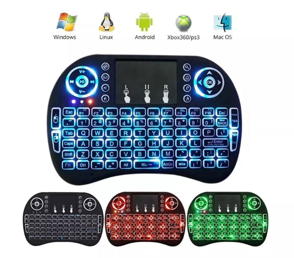Bàn phím kiêm chuột không dây ukb 500-rf mini keyboard có đèn led