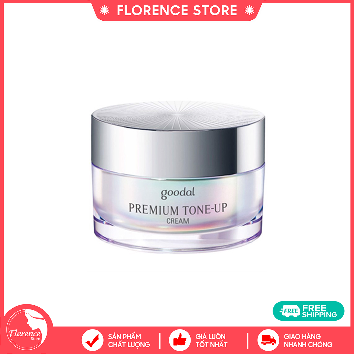 Kem Dưỡng Trắng Da Ốc Sên Goodal Premium Snail Tone Up Cream ( Mẫu Mới 2020 ) | Kem Sên - 30G