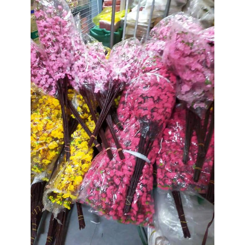 [HCM]10 cành bông hoa đào hoa Mai