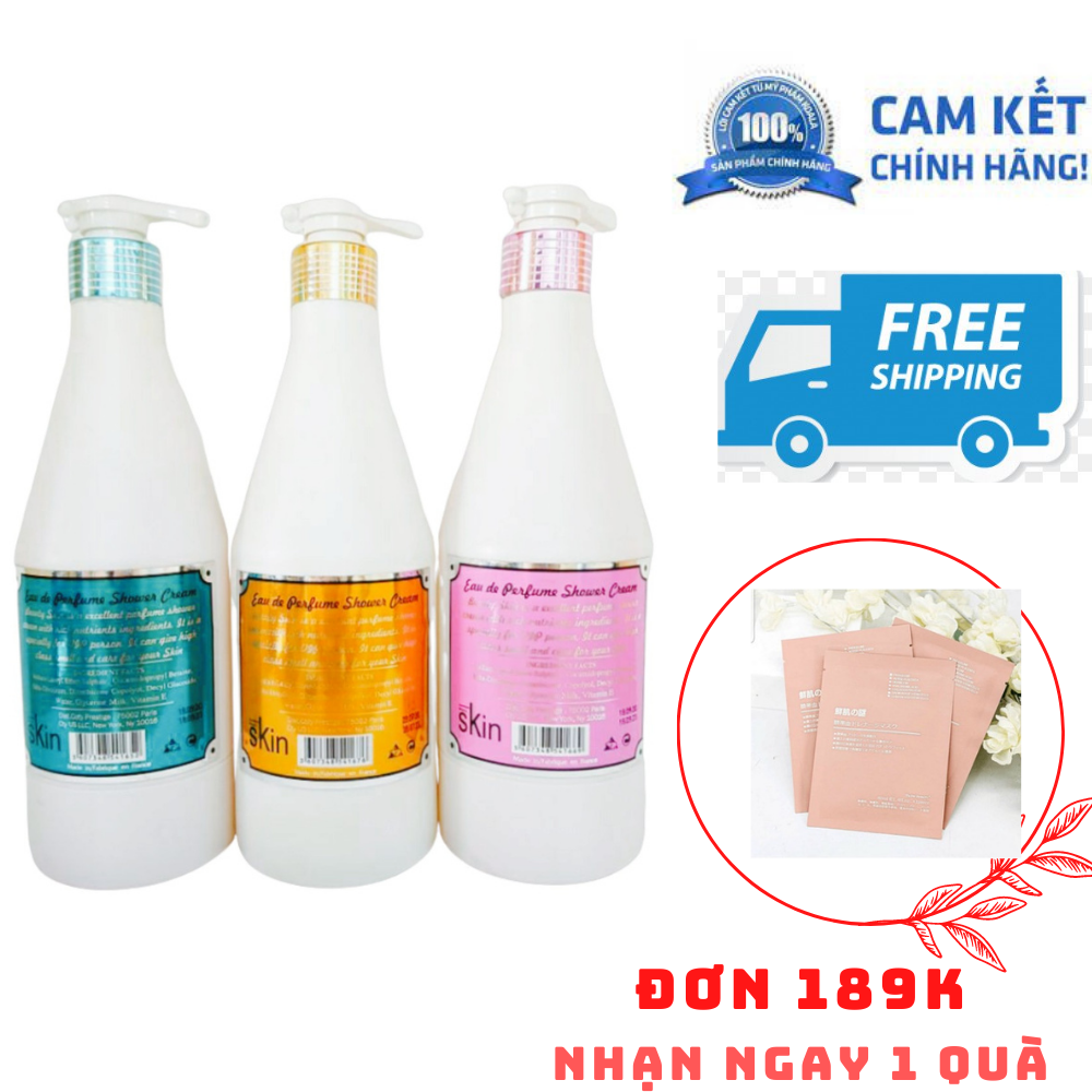 [HCM]Sữa tắm dưỡng ẩm làm trắng da hương nước hoa pháp SKIN 700ml