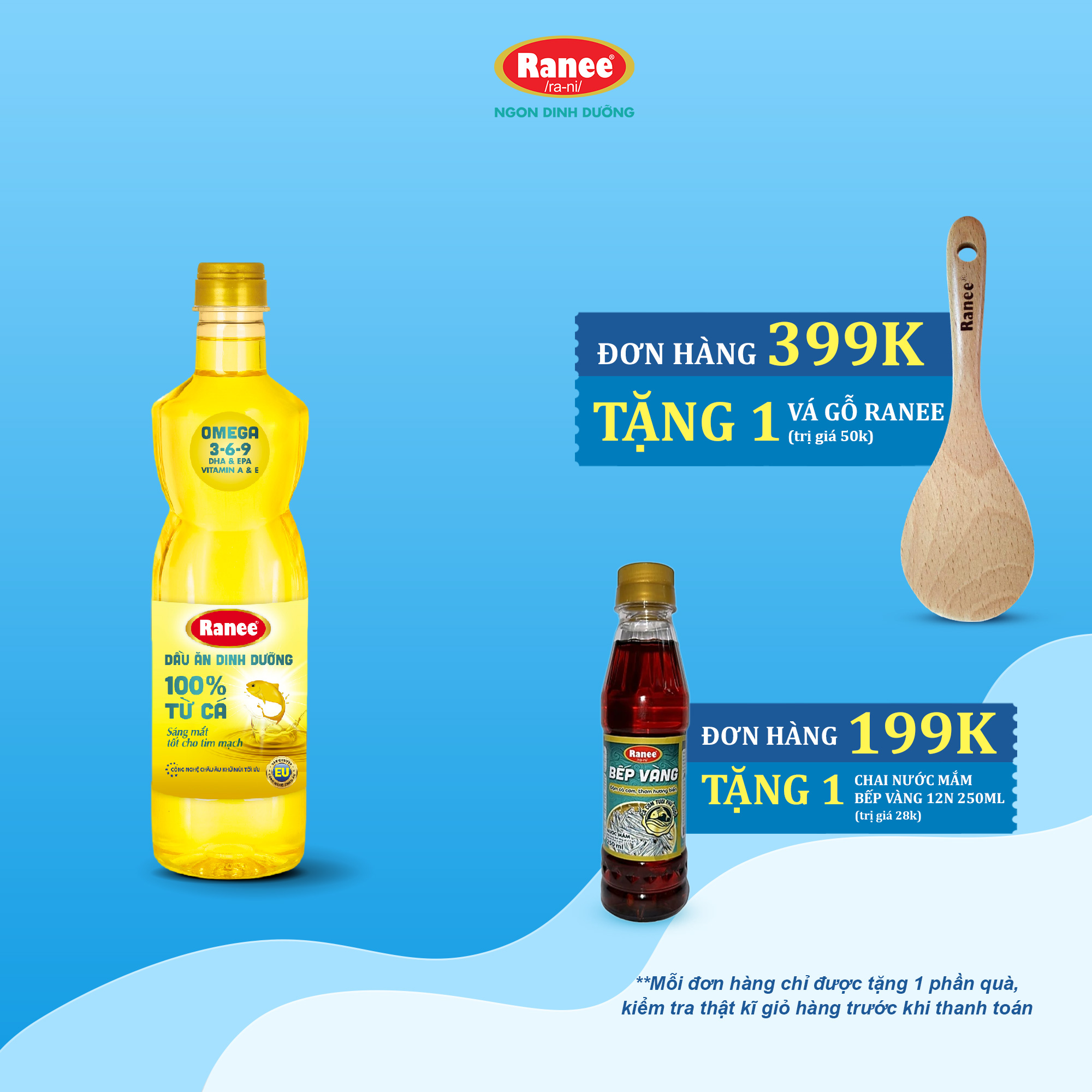 Dầu ăn dinh dưỡng Ranee 950ml