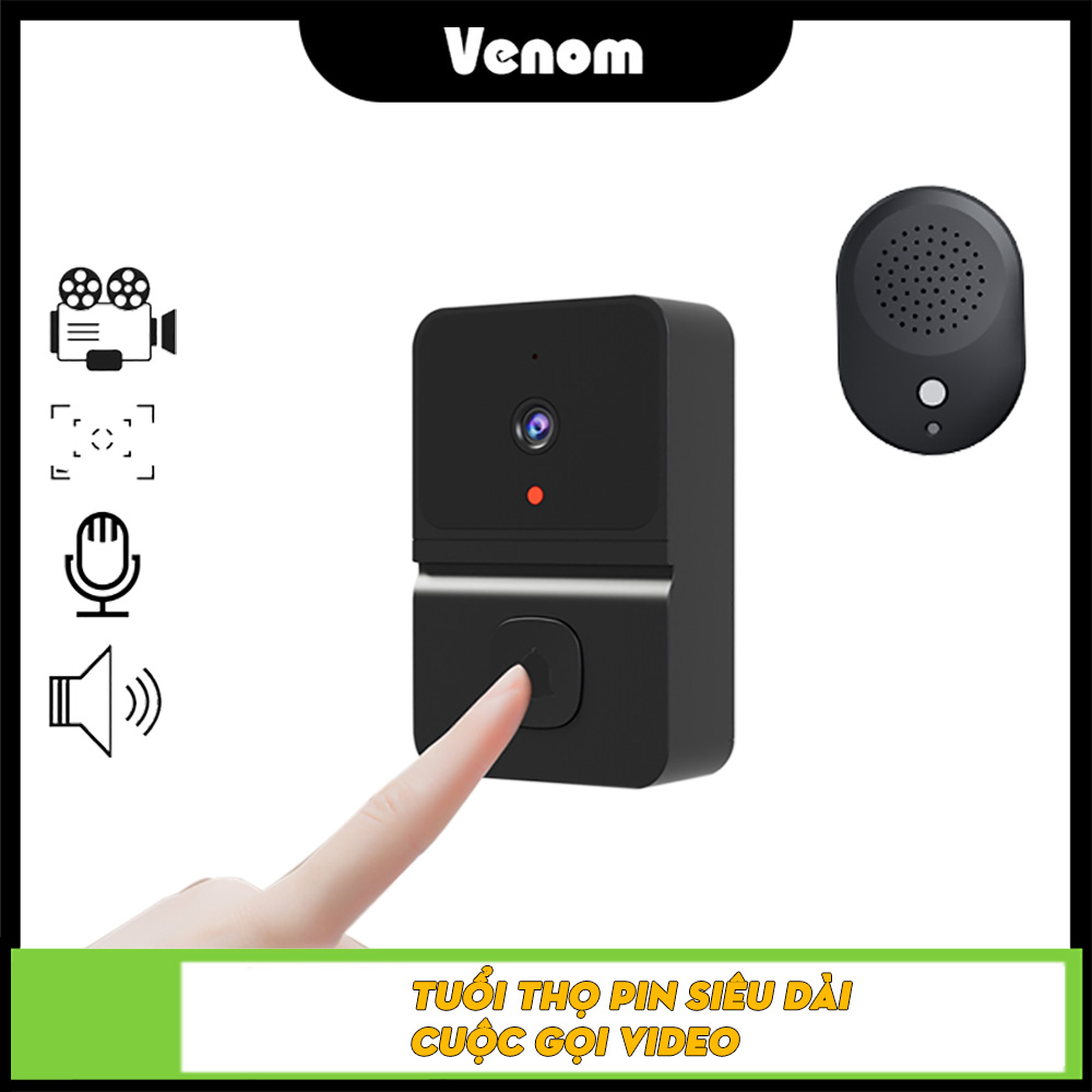 Chuông cửa không dây thông minh Z30 kết nối WIFI Tầm nhìn ban đêm chống Camera chuông cửa tự động Gửi tín hiệu qua phone