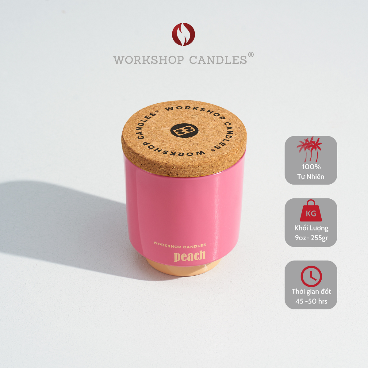 Workshop Candles - Nến thơm Peach Bellini 9oz
