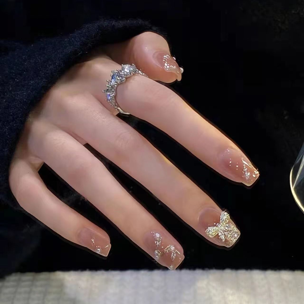 Mới Nail Art Mang Theo Có Thể Tháo Không Cần Keo - Hiệu Ứng Làm Trắng Cho Văn Phòng, Hẹn Hò, Du Lịch
