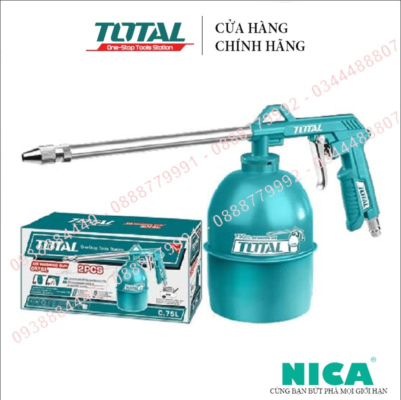 0.75l dụng cụ hỗ trợ châm nhớt total - tat20751 dung tích bình: 0.75l; kích thước ống vòi: 215 mm; áp suất: 4 bar; đóng gới bằng hộp màu. tl: 9.7kg - chính hãng - siêu thị đồ nghề