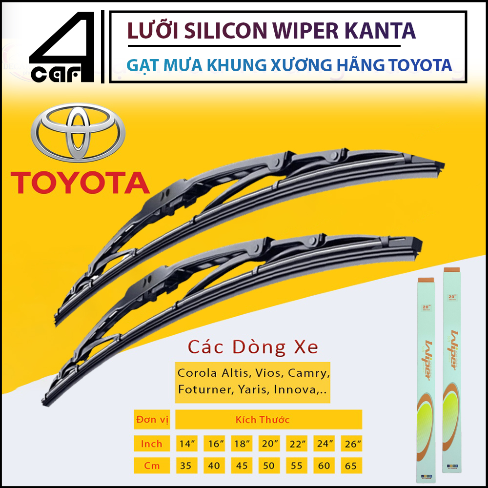 Gạt mưa ô tô Toyota Camry , Altis , Vios , Fortuner , Innova , Prando , Zace , gạt mưa oto xe hơi khung sắt lưỡi silicon, gạt mưa khung xương sắt các dòng xe toyota, gạt nước, gạt nước ô tô, gạt mưa siêu sạch, gạt mưa lưỡi kép
