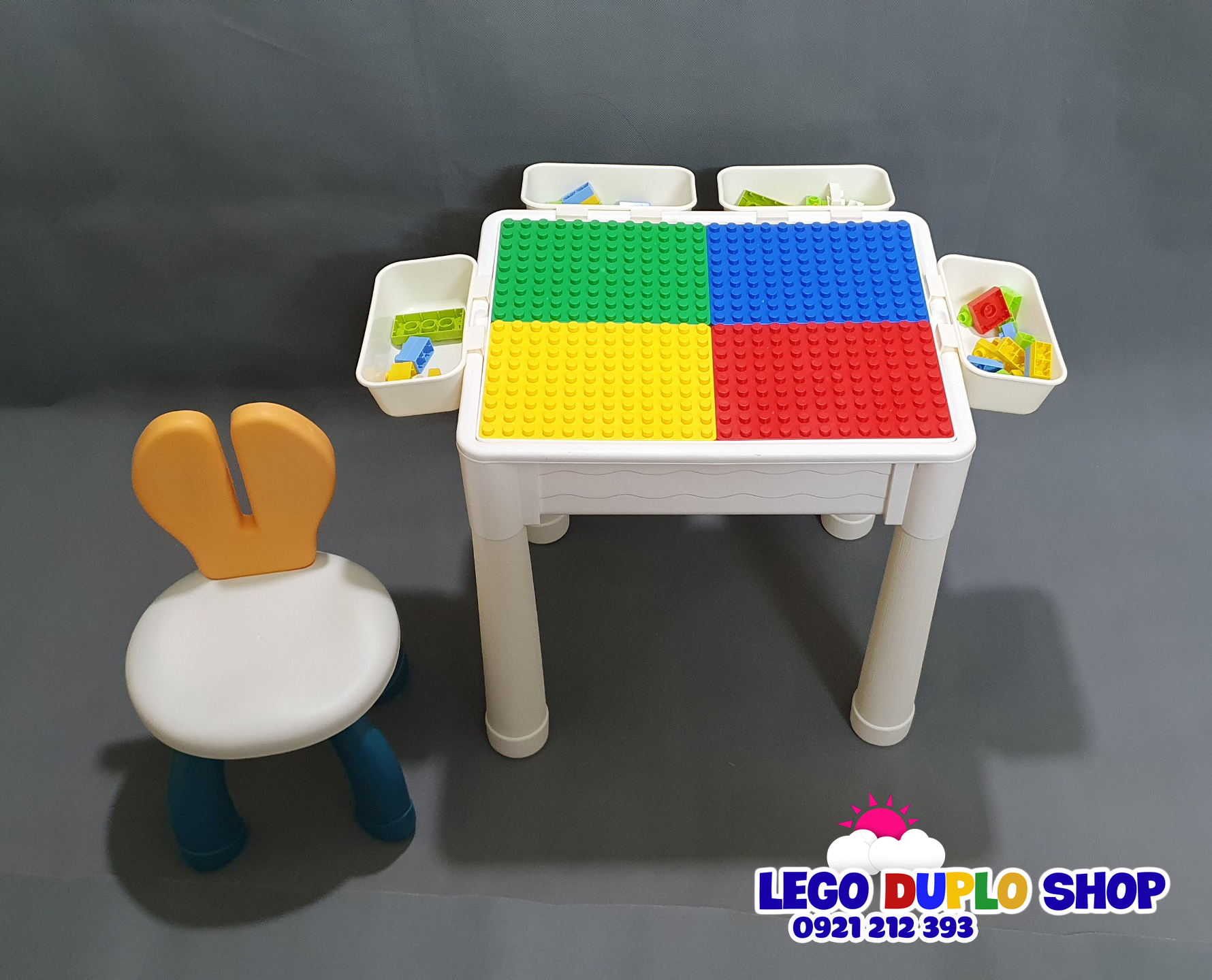 🌈 bộ bàn chơi lego đa năng cho bé loại bàn chữ nhật 40cm x 30cm