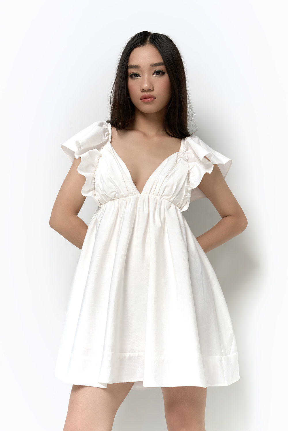 Dottie - đầm ngắn tay cánh tiên nữ dottie trắng - d0396