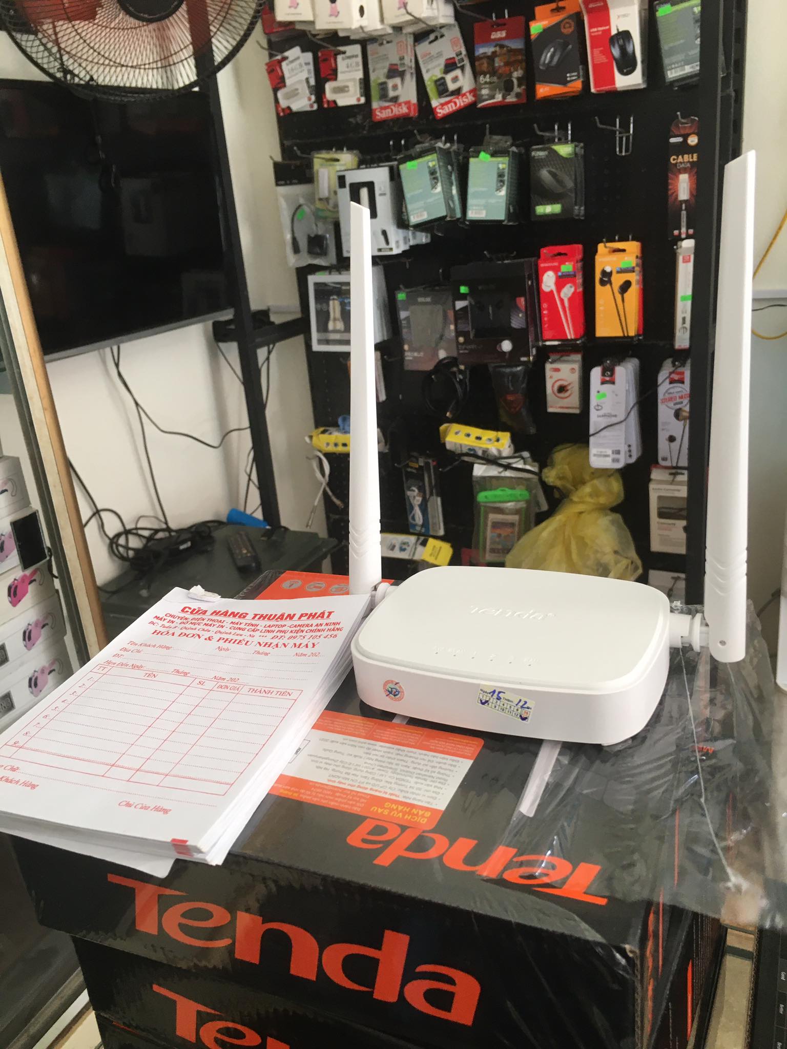 Bộ phát wifi tenda n301 2râu chính hãng