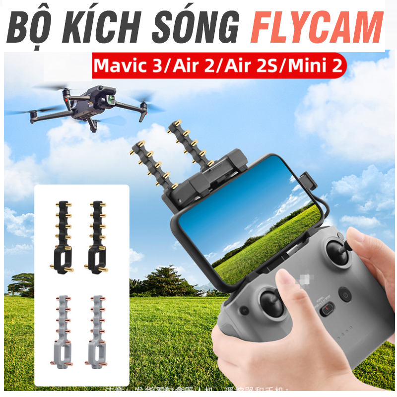  Bộ kích sóng tăng tín hiệu cho flycam DJI Mavic AIR 2 2S   mavic MINI 2  MAVIC 3  - phụ kiện Flycam 