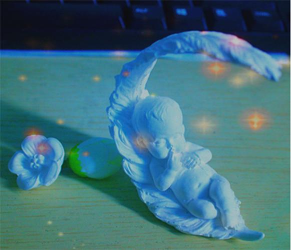 Khuôn silicon 4d làm rau câu làm bánh mẫu thiên thần ngủ trên lá