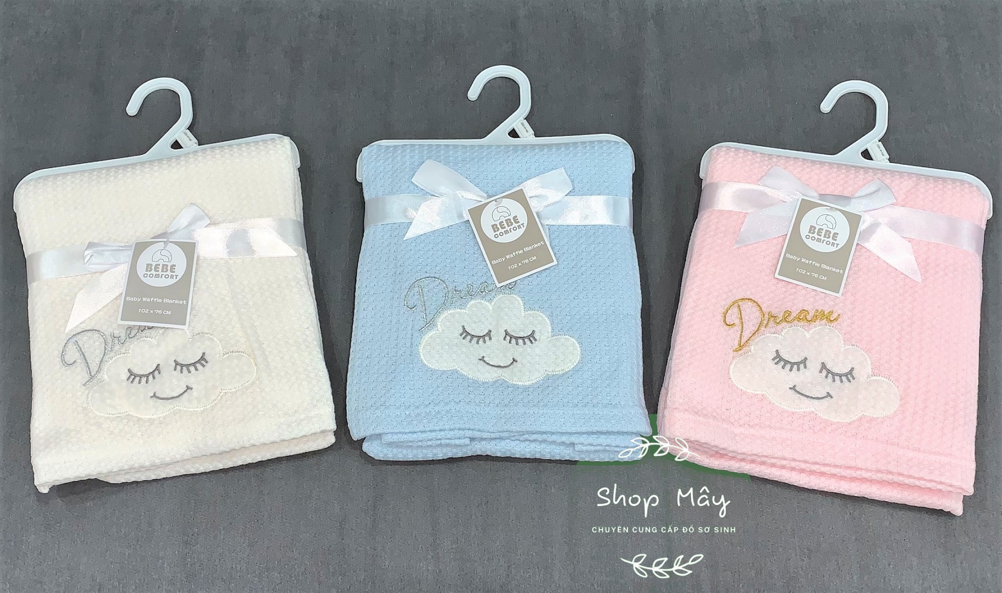 Chăn lưới thoáng khí - chống ngạt BEBE COMFORT siêu mềm mịn cho bé - Sẵn hàng đủ màu