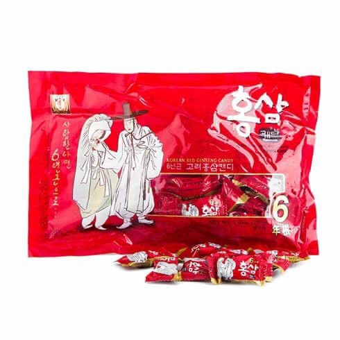 Kẹo Hồng Sâm Ông Bà Lão 200G - Kẹo sâm Không Đường Hàn Quốc