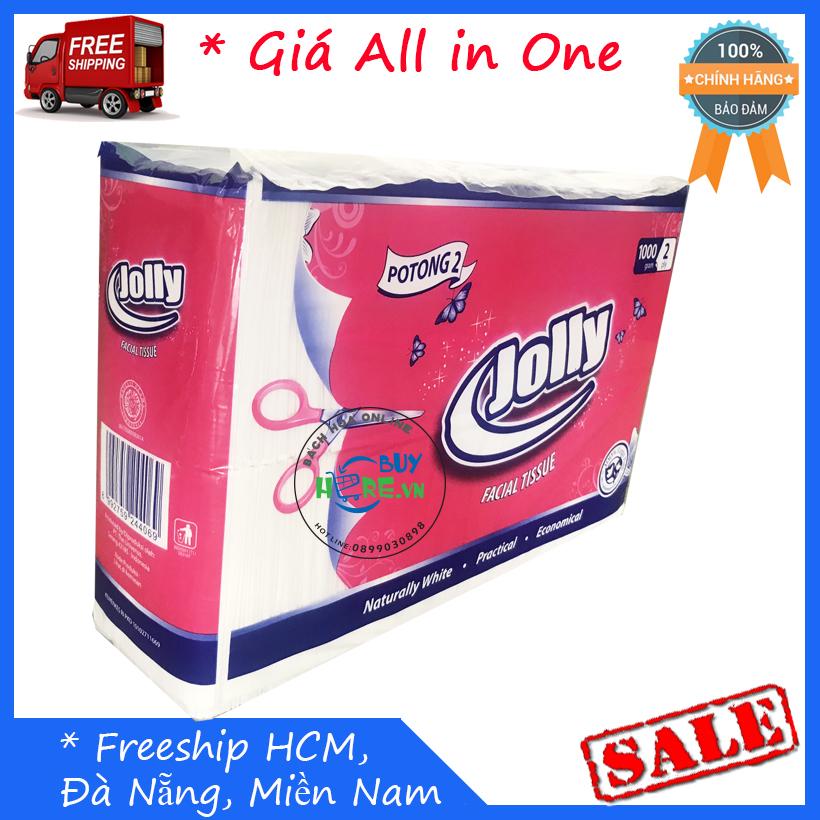 Khăn giấy Jolly gói 1 kg 2 lớp gói to tiết kiệm