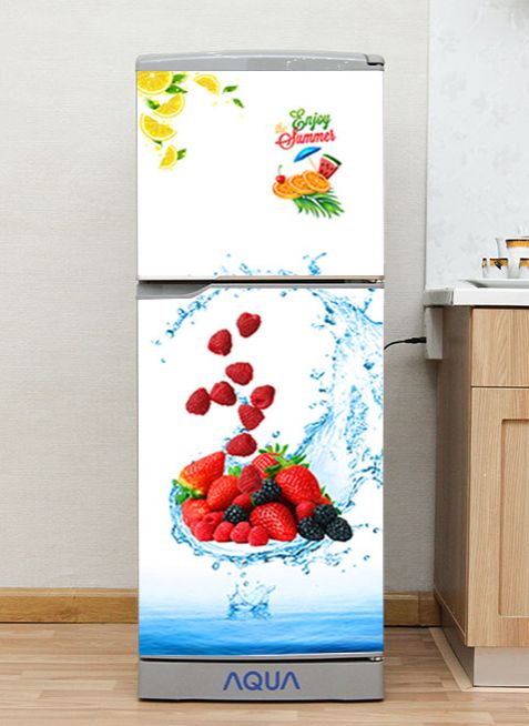 Decal dán trang trí tủ lạnh mẫu trái cây sang trọng lịch lãm
