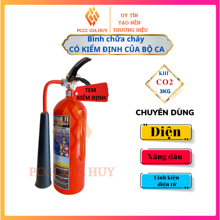 Bình chữa cháy khí co2 3kg tomoken việt nam