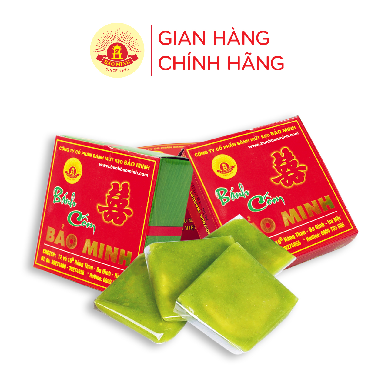 Combo 10 Bánh cốm hộp Bảo Minh 65g - HSD 12 ngày không chất bảo quản