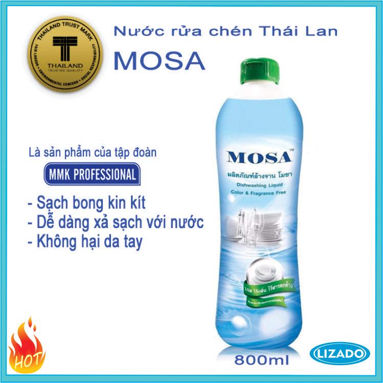 Nước rửa chén Mosa 800ml; nước rửa chén; nuoc rua chen; nước rửa chén Thái Lan